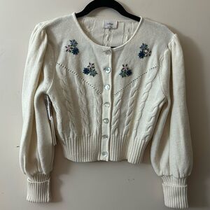 Aritzia Wilfred Canto Cropped Cardigan in Escape Size small